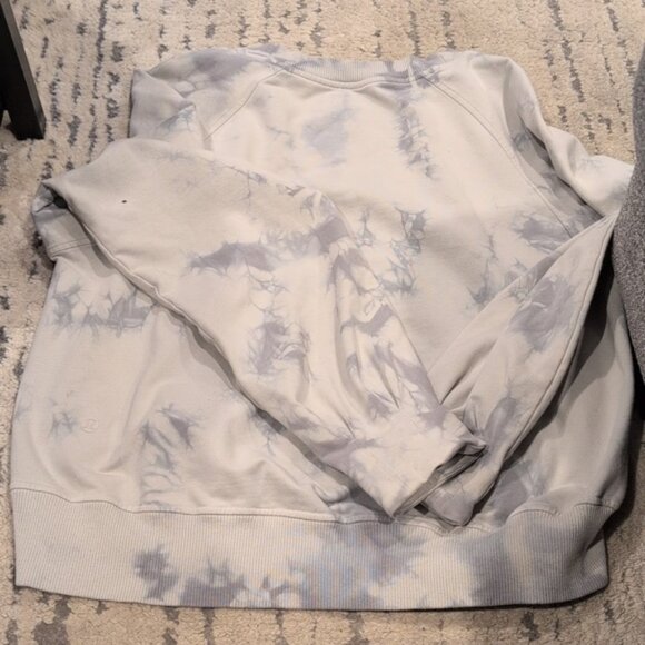 Lululemon Its A Wash Long Sleeve *Shibori Shibori Dove Grey Cement Grey - Picture 8 of 9